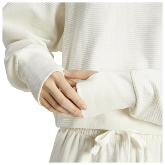 Adidas Γυναικείο φούτερ All SZN Ribbed V-Neck Sweatshirt